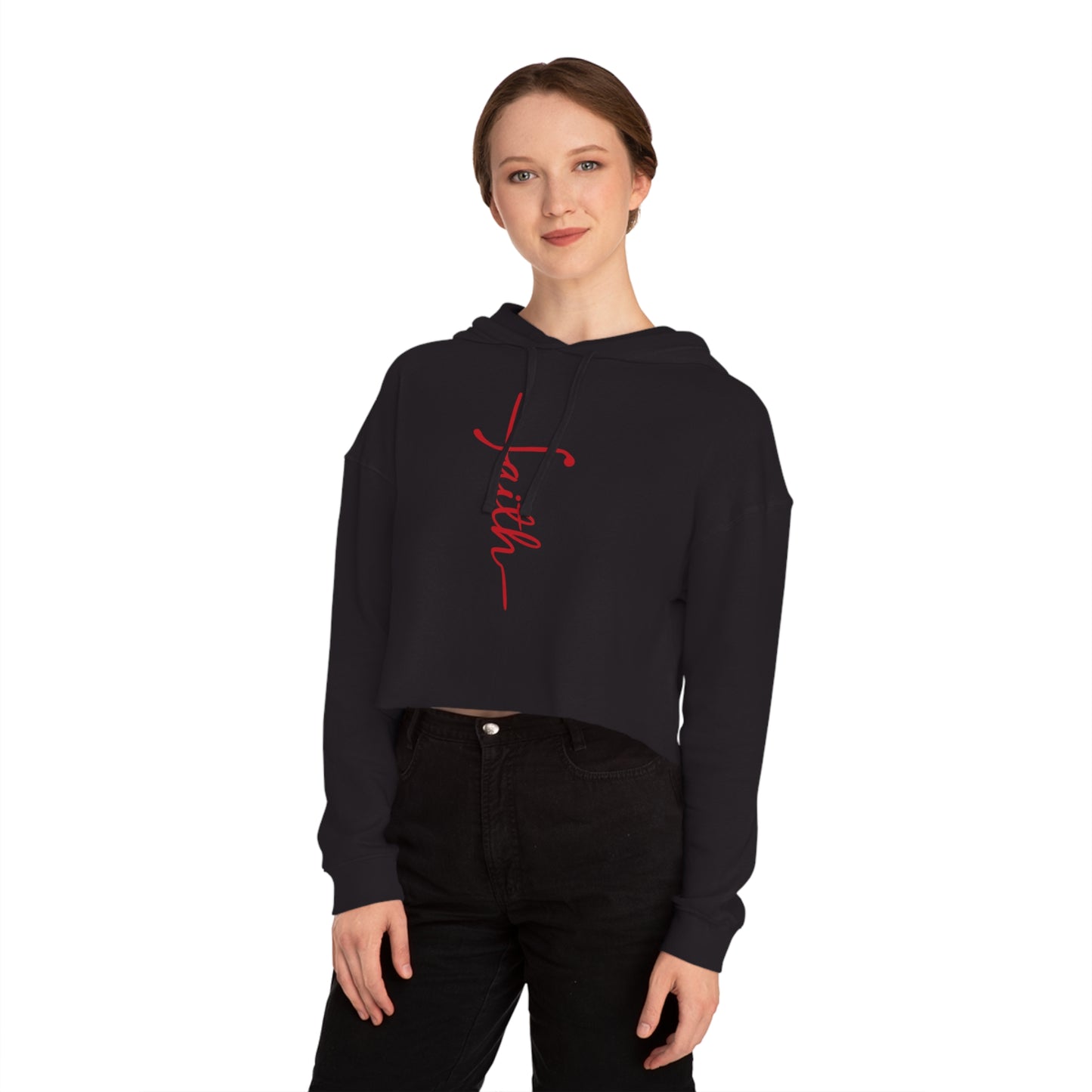 Faith Crop Hoodie-  For the Faith-Filled Fashionista