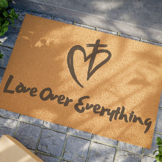 Love Over Everything Doormat | Christian Home Decor Doorway