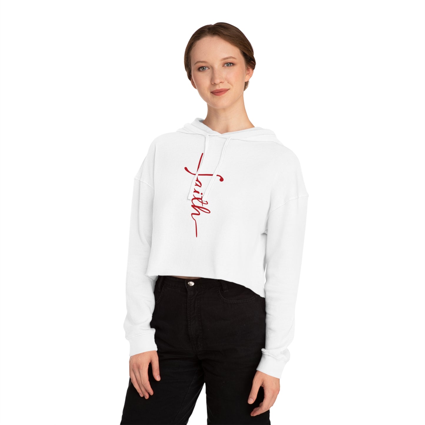 Faith Crop Hoodie-  For the Faith-Filled Fashionista