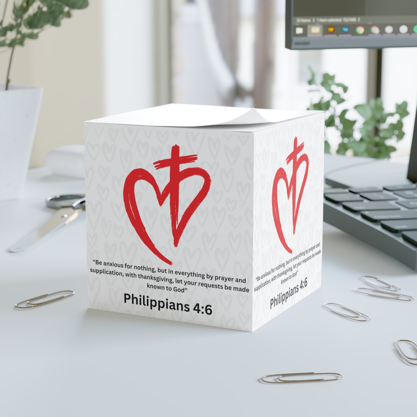 Prayer Request Sticky Note Cube Philippians 4:6 | Prayer Warrior Prayer Room